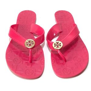 Tory Burch Jelly Thora Sandals Flip Flops Pink Size 7